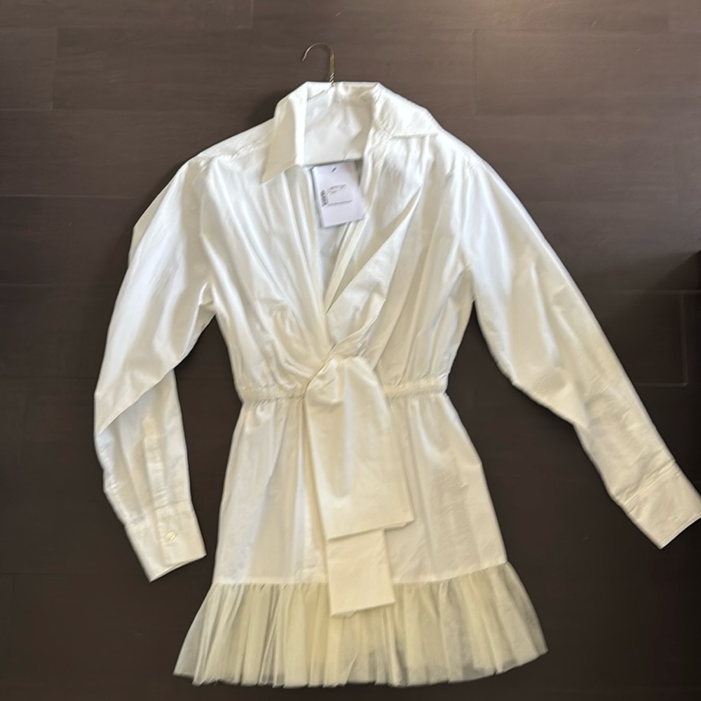 White long sleeve cotton dress from Shopbop size small